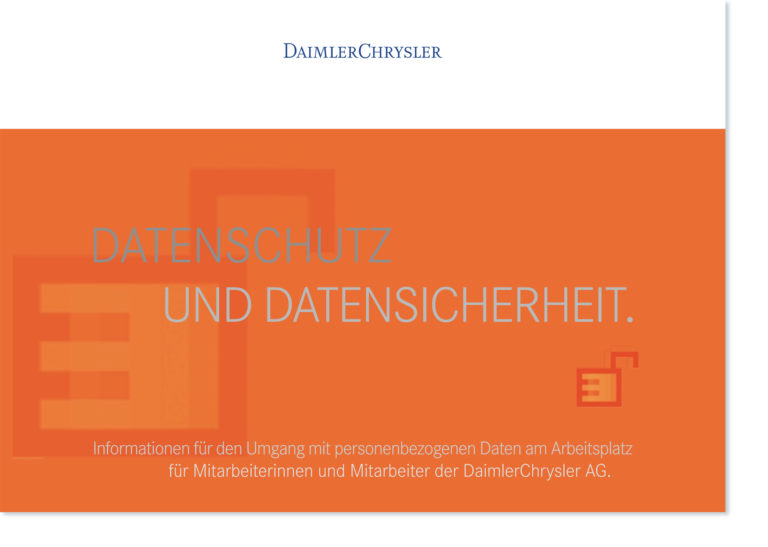 Broschüre Datenschutz und Datensicherheit für DaimlerChrysler